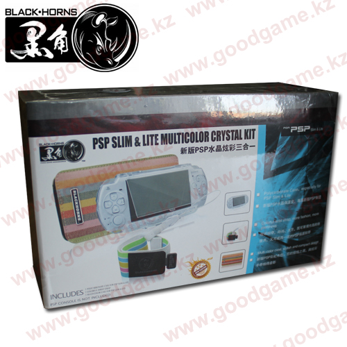 Black Horns PSP Slim and Lite Multicolor Crystal Kit