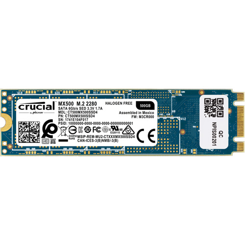 SSD  500 GB Crucial MX500 3D NAND M.2